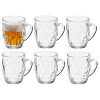 Vivalto Bierglazen - Bierpullen - transparant glas - 6x stuks - 280 ml