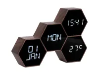 Alarm clock Six in the Mix black wood painted Alarm clock Six in the Mix black wood painted