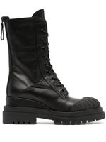 Premiata bottines en cuir Yukon à lacets - Noir