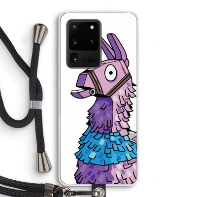 Lama: Samsung Galaxy S20 Ultra Transparant Hoesje met koord