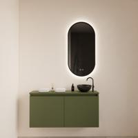 BWS Fonteinmeubel Meadow 100x50 cm Olijf Groen Incl. Topplaat - Fonteinmeubel Meadow 100x50 cm Olijf Groen Incl. Topplaat
