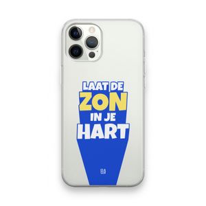 Laat de zon in je hart: iPhone 12 Pro Max Transparant Hoesje