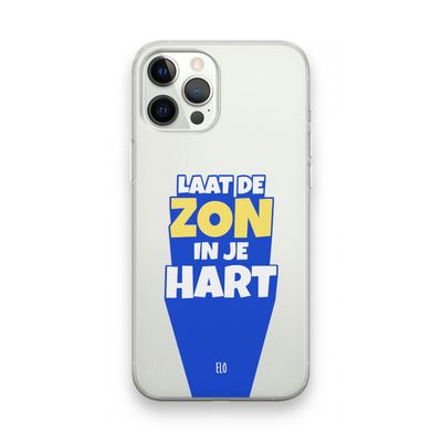 Laat de zon in je hart: iPhone 12 Pro Max Transparant Hoesje