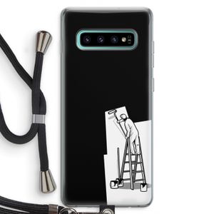 Musketon Painter: Samsung Galaxy S10 Plus Transparant Hoesje met koord