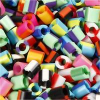 NABBI Strijkkralen, afm 5x5 mm, gatgrootte 2,5 mm, medium, streep, 1100 div/ 1 doos