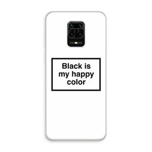Black is my happy color: Xiaomi Redmi Note 10 Lite Transparant Hoesje