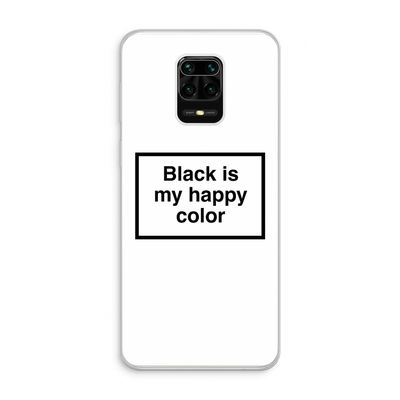 Black is my happy color: Xiaomi Redmi Note 10 Lite Transparant Hoesje