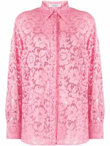 Valentino Garavani chemise en dentelle à fleurs - Rose