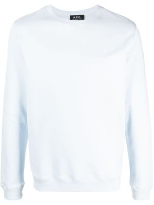 A.P.C. sweat à logo imprimé - Bleu