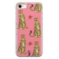 iPhone 8/7 siliconen hoesje - The pink leopard