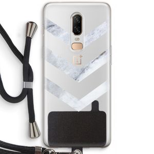 Marmeren pijlen: OnePlus 6 Transparant Hoesje met koord