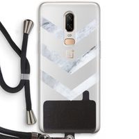 Marmeren pijlen: OnePlus 6 Transparant Hoesje met koord