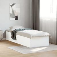 Bedframe bewerkt hout wit 100x200 cm