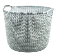 Curver knit mand rond L 30 liter misty blue
