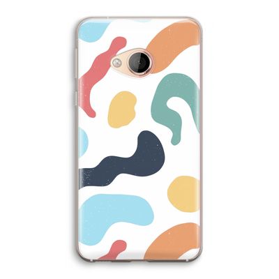 Memphis Shapes Blue: HTC U Play Transparant Hoesje