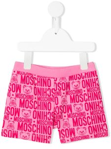 Moschino Kids short à logo imprimé - Rose