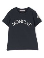 Moncler Enfant t-shirt à logo imprimé - Bleu - thumbnail