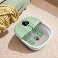 Opvouwbaar Voetenbad met Warmte Voetbad met Afstandsbediening Massager 33,5 x 41 x 20,5 cm Groen - thumbnail