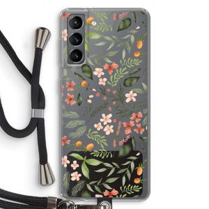 Sweet little flowers: Samsung Galaxy S21 Transparant Hoesje met koord