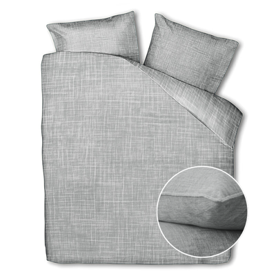 Dekbedovertrek Katoen Lino Dove Grey Effen 240x200 Cm Zo!Home - Dekbed-Discounter.nl