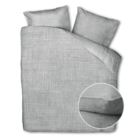 Dekbedovertrek Katoen Lino Dove Grey Effen 240x200 Cm Zo!Home - Dekbed-Discounter.nl