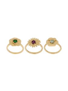 Aurelie Bidermann 18kt yellow gold Bouquet set of rings - Métallisé