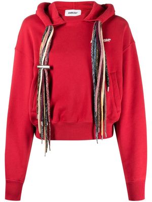 AMBUSH hoodie à liens de resserrage multiples - Rouge