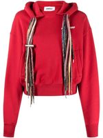 AMBUSH hoodie à liens de resserrage multiples - Rouge