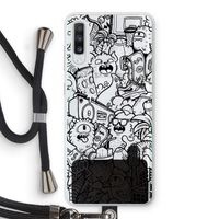 Vexx Black City : Samsung Galaxy A70 Transparant Hoesje met koord