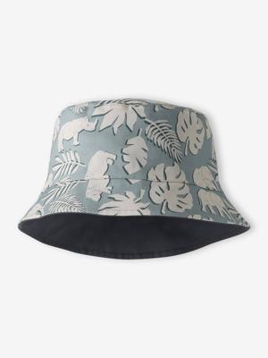 Omkeerbaar katoenen pakje voor jongens met motieven grijsblauw Omkeerbaar katoenen pakje voor jongens met motieven grijsblauw