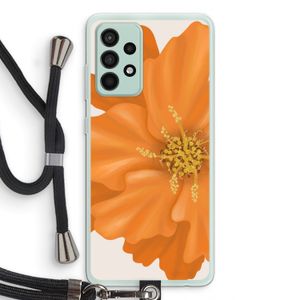 Orange Ellila flower: Samsung Galaxy A52s 5G Transparant Hoesje met koord