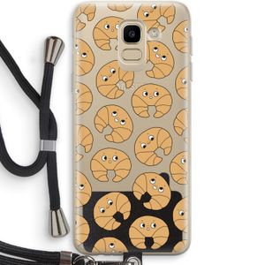 Croissant: Samsung Galaxy J6 (2018) Transparant Hoesje met koord