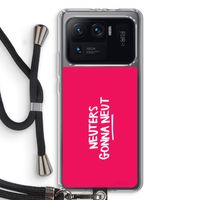 Neuters (roze): Xiaomi Mi 11 Ultra Transparant Hoesje met koord