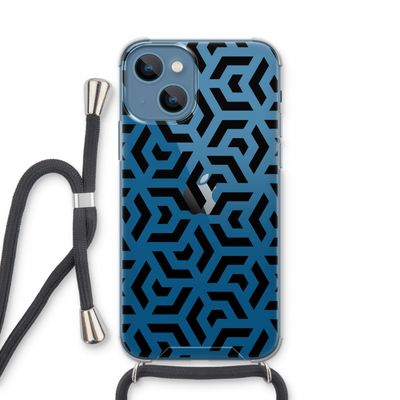Crazy pattern: iPhone 13 mini Transparant Hoesje met koord