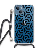 Crazy pattern: iPhone 13 mini Transparant Hoesje met koord