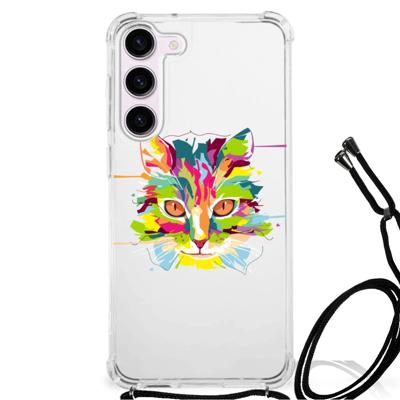 Samsung Galaxy S23 Stevig | Bumper Hoesje | Cat Color Samsung Galaxy S23 Stevig | Bumper Hoesje | Cat Color