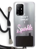 Sparkle quote: Oppo A95 5G Transparant Hoesje met koord