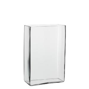 Hoge vaas transparant glas - 20 x 10 x 30 cm - Accubakken - Glazen vazen - Woonaccessoires