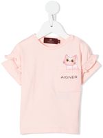 Aigner Kids t-shirt à logo imprimé - Rose
