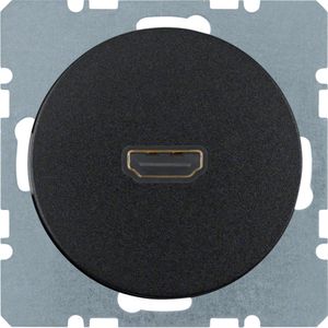 Berker wandcontactdoos HD 90G R1-R3 zwart 3315432045