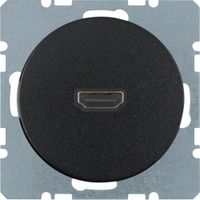 Berker wandcontactdoos HD 90G R1-R3 zwart 3315432045