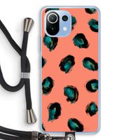 Pink Cheetah: Xiaomi Mi 11 Lite Transparant Hoesje met koord