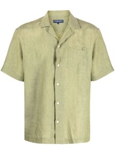 Frescobol Carioca cuban-collar linen shirt - Vert