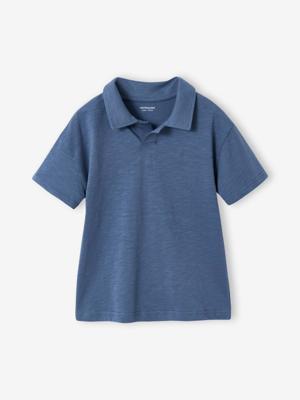 Effen polo voor jongens blauw