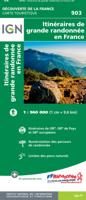 Wandelkaart 903 Frankrijk GR routes - overzicht | IGN - Institut Géographique National