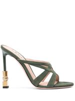 Bally mules 115 mm à talon haut - Vert