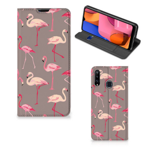 Samsung Galaxy A20s Hoesje maken Flamingo