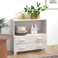 Dressoir HAMAR 85x35x80 cm massief grenenhout wit