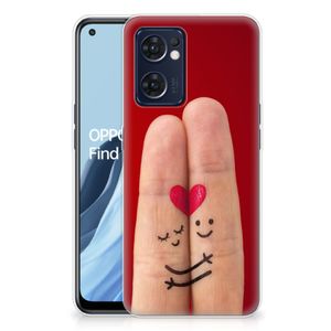 OPPO Reno 7 5G | Find X5 Lite Silicone Back Cover Liefde - Origineel Romantisch Cadeau