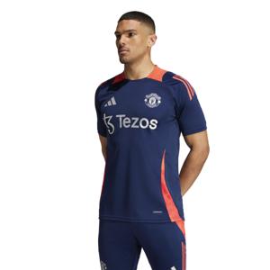 adidas Manchester United Trainingsshirt 2024-2025 Donkerblauw Rood Zilver